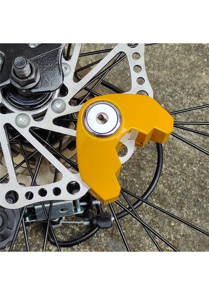 Bisiklet Disk Fren Kilidi Su Geçirmez Güvenlik Hırsızlık Önleyici Tekerlek Fren Kilidi Motosiklet Scooter Araç Katlanır Bisiklet, Turuncu (Yurt Dışından)