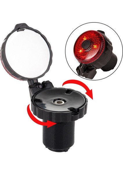 Bisiklet Dikiz Aynaları 360° Ayarlanabilir Bisiklet Gidon Aynası Patlamaya Dayanıklı Cam Lens Uyarı Işığı ile Güvenli Bisiklet Aynası (Yurt Dışından) fiyatları