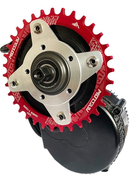 Motsuv E-Bisiklet Krank Takımı 104BCD 38T Zincir Dişlisi Adaptör Kiti Bafang Orta Tahrik Motoru BBS01 BBS02 Bisiklet Dönüşüm Parçaları Siyah (Yurt Dışından)