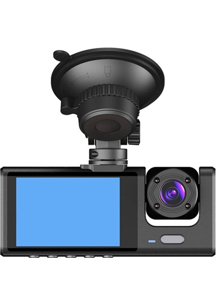 Araba Dvr 3 Kamera Lensi Hd 1080P Araç Kamerası Çift Lensli Dashcam Video Kaydedici Kara Kutu 24H Park Izleme (Yurt Dışından)