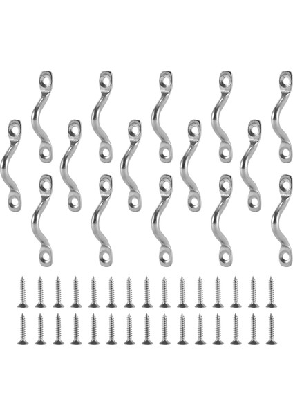 15 Adet Paslanmaz Çelik Gaga Plakası Göz Plakaları Tavan Kanca Kayık Göz Plakası Kayık Pedi Kayık Kano, Kayık Kano Arma (Yurt Dışından)