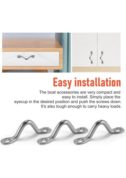 15 Adet Paslanmaz Çelik Gaga Plakası Göz Plakaları Tavan Kanca Kayık Göz Plakası Kayık Pedi Kayık Kano, Kayık Kano Arma (Yurt Dışından) fırsatları