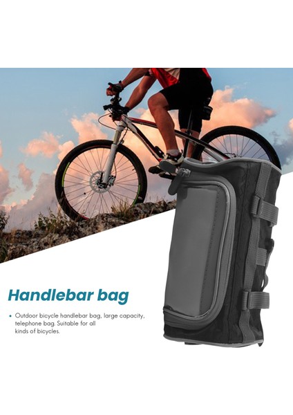 Açık Bisiklet Gidon Çantası Dağ Bisikleti Basın Ekranı Cep Telefonu Kafa Çantası Açık 5l Çok Fonksiyonlu Taşınabilir Su Geçirmez Çanta Yol Bisikleti Siyah(Yurt Dışından) fiyatları