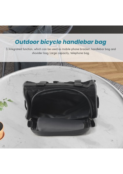 Açık Bisiklet Gidon Çantası Dağ Bisikleti Basın Ekranı Cep Telefonu Kafa Çantası Açık 5l Çok Fonksiyonlu Taşınabilir Su Geçirmez Çanta Yol Bisikleti Siyah(Yurt Dışından) modelleri