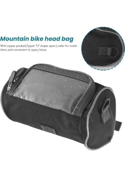 Açık Bisiklet Gidon Çantası Dağ Bisikleti Basın Ekranı Cep Telefonu Kafa Çantası Açık 5l Çok Fonksiyonlu Taşınabilir Su Geçirmez Çanta Yol Bisikleti Siyah(Yurt Dışından) fırsatları