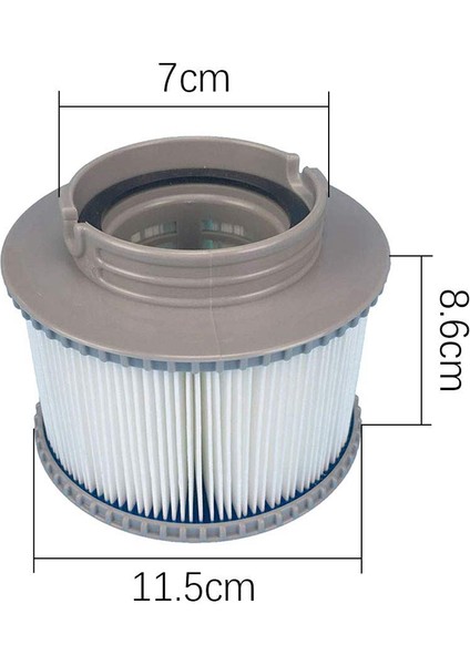 Mspa Filtre FD2089 Için 4 Adet Yedek Filtre, Filtre Kartuşu Pompası Tüm Mevcut Mspa Sıcak Küvetler Havuz Filtresine Uygun (Yurt Dışından)