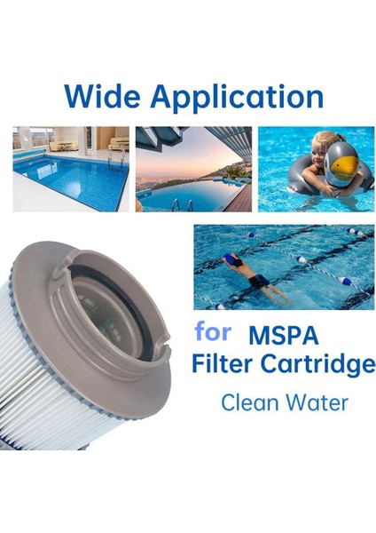 Mspa Filtre FD2089 Için 4 Adet Yedek Filtre, Filtre Kartuşu Pompası Tüm Mevcut Mspa Sıcak Küvetler Havuz Filtresine Uygun (Yurt Dışından)