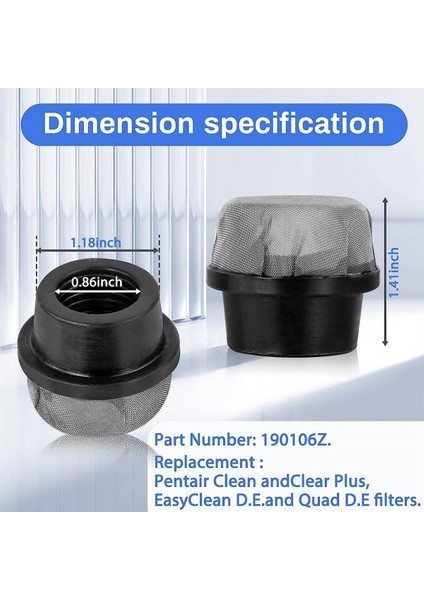 190106Z Pentair Clean And Clear Plus, Easyclean De ve Quad De Filtreleri Için Ekran Kapağı Hava Tahliye Eleğinin Değiştirilmesi (Yurt Dışından)
