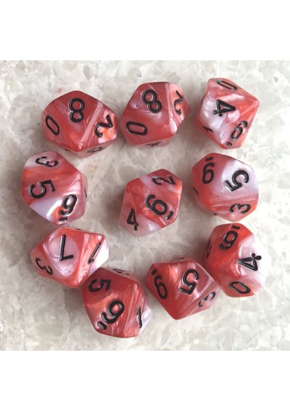 10 Adet/takım 10 Taraflı D10 Çokyüzlü Dices Numaraları Aramalar Masaüstü Masa Üstü Oyunu Pxpf, Stil 2 (Yurt Dışından) modelleri