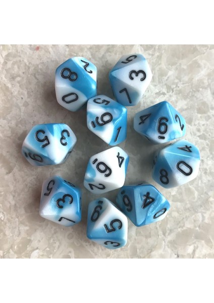 10 Adet/takım 10 Taraflı D10 Çokyüzlü Dices Numaraları Aramalar Masaüstü Masa Üstü Oyunu Pxpf, Stil 2 (Yurt Dışından) fırsatları