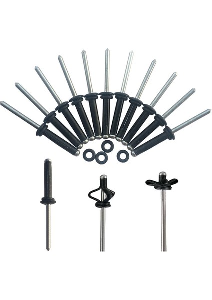 20 O Halkalı 20 Adet Tri-Grip Perçin Derin Su Kurulumu Için Kayık, Kano ve Tekne Uzun Kavrama Üç Katlı Üçlü Ampul (Yurt Dışından)