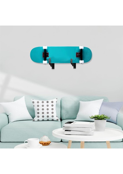 Kaykay Vitrin Tutucu Snowboard Duvar Raf Askısı Kaykay Duvar Braketi Siyah (Yurt Dışından)