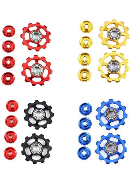 4 Adet 11T Ultralight Mtb Alüminyum Bisiklet Rulman Jokey Tekerlek Arka Vites Kasnakları Bisiklet Bisiklet Aksesuarları, Siyah (Yurt Dışından) fiyatları