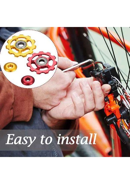 4 Adet 11T Ultralight Mtb Alüminyum Bisiklet Rulman Jokey Tekerlek Arka Vites Kasnakları Bisiklet Bisiklet Aksesuarları, Siyah (Yurt Dışından) modelleri