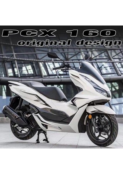 Motosiklet Koruma Etiket Vücut Çıkartma Dekorasyon Honda PCX160 Pcx 160 PCX160 2021-2022 Gri + Mavi (Yurt Dışından) modelleri