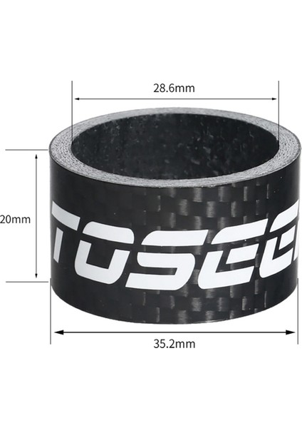 Toseek Tam Karbon Fiber Bisiklet Kulaklığı Çatal Ara Parçaları Yol Bisikleti Gidon Rondelası Halka Ayar Ara Parçası 5/10/15/20MM (Yurt Dışından) fırsatları