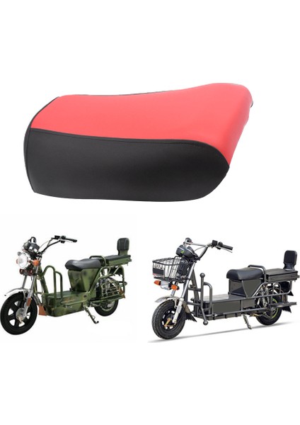 Elektrikli Scooter Modifiye Yastık Elektrikli Bisikletler Için Çift Sürme Koltuğu Üç Tekerlekli Bisiklet Scooter Aksesuarları, Kırmızı (Yurt Dışından) modelleri
