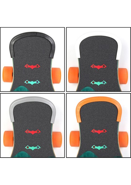 2 Adet Evrensel Kaykay Güverte Koruyucuları Koruyucu Kauçuk Tampon Kapağı Longboard Dans Tahtası Çarpışma Kauçuk Şerit 30CM-SIYAH (Yurt Dışından)