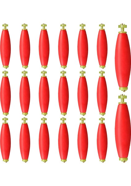 20 Adet Balıkçılık Bobbers Ağırlıklı Köpük Snap Şamandıra Ağırlıklı Bobbers Olta Takımı Aksesuarları Balıkçılık Malzemeleri (Yurt Dışından)