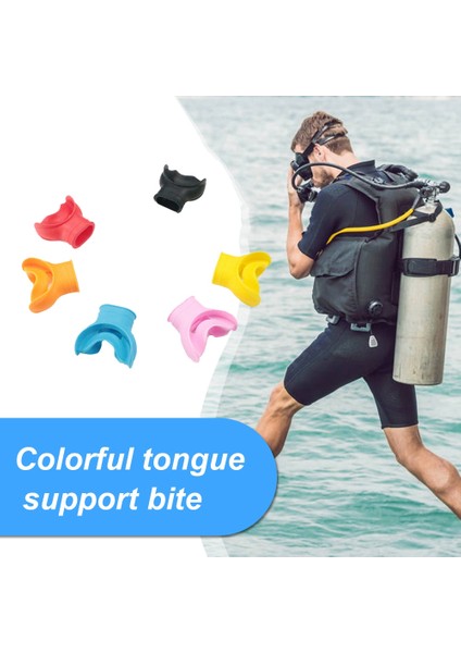 Tüplü Dalış Ikinci Aşama Silikon Ağızlıklar Şnorkel Regülatörü Renkli Sualtı Solunum Aksesuarları Pembe (Yurt Dışından) modelleri