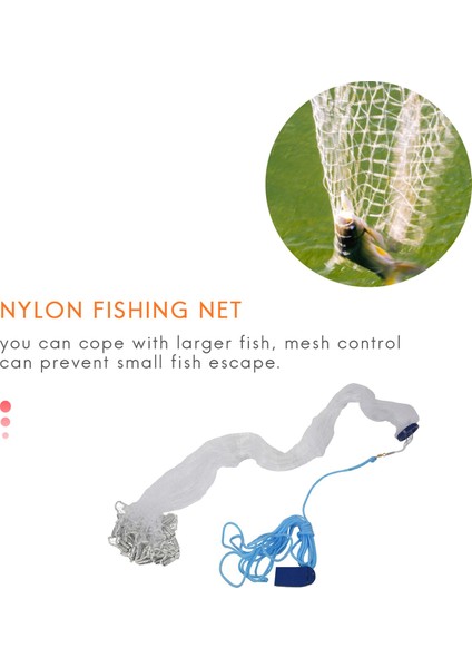 8ft 2.4m Balık Ağı Yem Kolay Atış El Döküm 3/4 Inç Güçlü Naylon Örgü + Platin (Yurt Dışından) modelleri