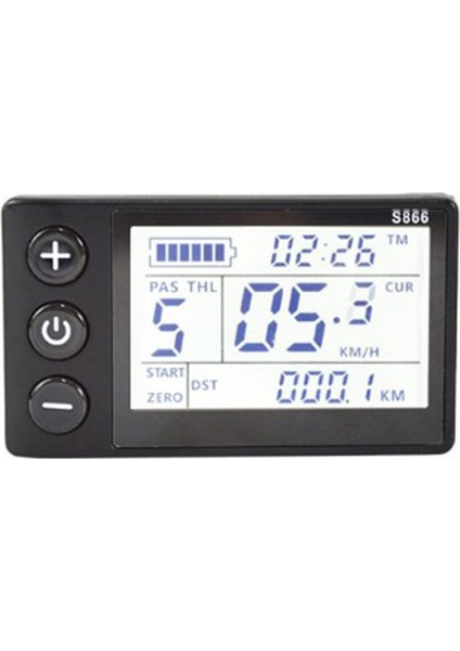 S866 Elektrikli Bisiklet LCD Ekran E-Bisiklet Elektrikli Scooter Ekran Metre Kontrol Paneli Su Geçirmez Fiş ile (Yurt Dışından)
