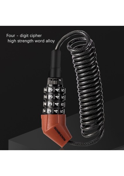 Rockbros Kask Kilidi Şifre Kilidi Bisiklet Elektrikli Araba Motosiklet Kask Hırsızlık Önleyici Kilit Taşınabilir Tel Kilidi Sürüş Kilidi (Yurt Dışından) modelleri
