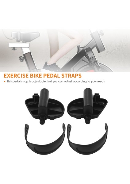 1 Çift Egzersiz Bisikleti Pedalı Genişletilmiş Bisiklet Pedalı Egzersiz Bisikleti Sabit Döngüsü Ana Sayfa Için Pedal Kayışları ile (Yurt Dışından)