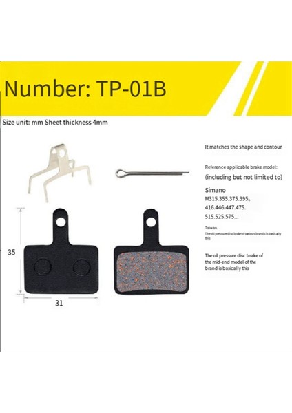 10 Çift Bisiklet Fren Balataları, Bisiklet Parçaları Reçine Yarı Metal Disk Fren Balataları B01S M395 M446 M485 M486 M416 Deore M515 M5 (Yurt Dışından)