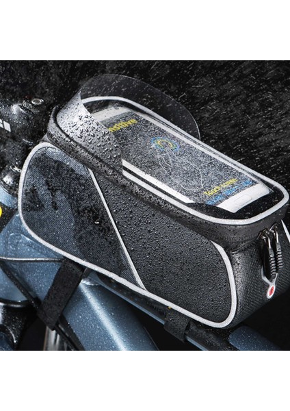 Suya Dayanıklı Dokunmatik Ekran Bisiklet Bisiklet Ara Çerçeve Gidon 6.5 Inç Cep Telefonu Bisiklet Çantası Kılıf Tutucu Pannier (Yurt Dışından) fırsatları