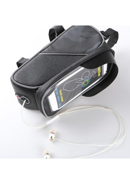 Suya Dayanıklı Dokunmatik Ekran Bisiklet Bisiklet Ara Çerçeve Gidon 6.5 Inç Cep Telefonu Bisiklet Çantası Kılıf Tutucu Pannier (Yurt Dışından) indirimleri