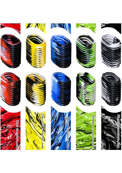 10 Adet Kauçuk Olta Makarası Sapı Kavrama Kapağı Kaymaz Yem Atıcı Düğme Kılıfı 5 Çift Pakette Döküm Için, 5 Karışık Renk (Yurt Dışından) modelleri