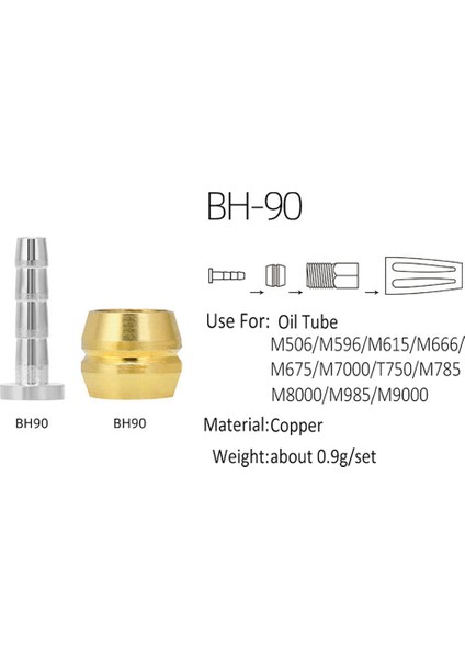 Shimano BH90 Hidrolik Disk Fren Hortumu Için 20 Adet Bisiklet Fren Zeytin Pirinç Bağlantı Takımı, 1 (Yurt Dışından)