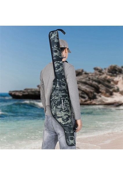 Leo Kamuflaj Çift Katmanlı Büyük Kapasiteli Katlanabilir Olta Çantaları Deniz Balıkçılığı Takımı Katlanabilir Çanta 160CM (Yurt Dışından)