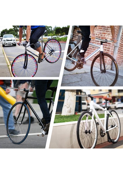 Alaşım Sabit Vites Bisiklet Bisiklet Düz Fixie Bisiklet Düz Çubuk Gidon Renk: Gümüş (Yurt Dışından) fırsatları