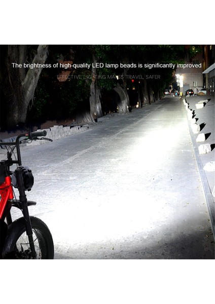 E-Bisiklet Farları 36V 48V Elektrikli Bisiklet Korna Işığı Su Geçirmez Alüminyum Alaşımlı Far Gece Sürüşü Ön Far (Yurt Dışından) fiyatları