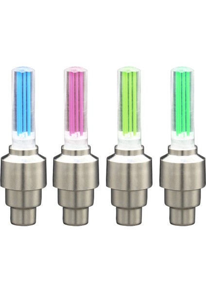 Pilsiz Bisiklet Işık Dağ Yol Bisikleti Bisiklet Işıkları Led'ler Lastik Lastik Vana Kapakları Tekerlek Konuşmacı LED Işık BL0157 (Yurt Dışından)