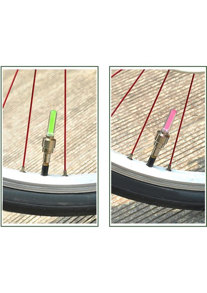 Pilsiz Bisiklet Işık Dağ Yol Bisikleti Bisiklet Işıkları Led'ler Lastik Lastik Vana Kapakları Tekerlek Konuşmacı LED Işık BL0157 (Yurt Dışından) fiyatları