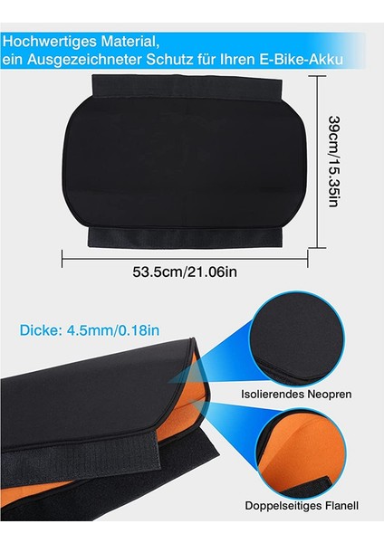 Ebike Pil Koruma Kapağı, Entegre Çerçeve Pil Için E-Bisiklet Pil Koruması 30-36CM (Yurt Dışından)