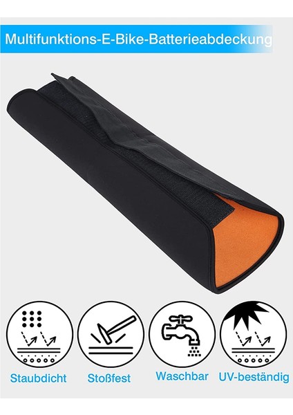 Ebike Pil Koruma Kapağı, Entegre Çerçeve Pil Için E-Bisiklet Pil Koruması 30-36CM (Yurt Dışından)