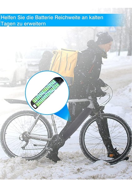 Ebike Pil Koruma Kapağı, Entegre Çerçeve Pil Için E-Bisiklet Pil Koruması 30-36CM (Yurt Dışından)