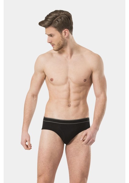 Erkek Likralı Slip 166/SIYAH
