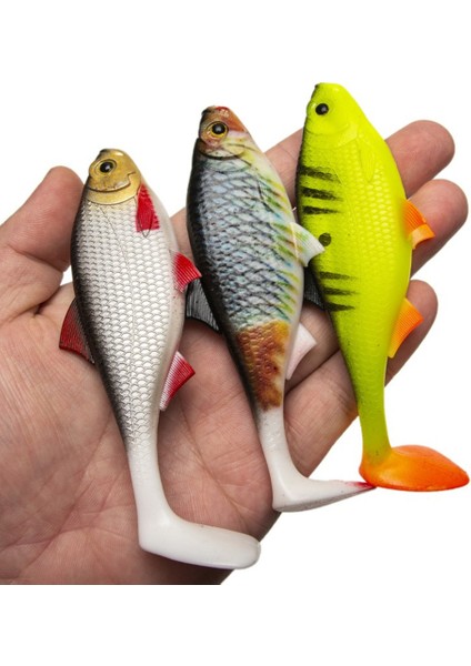 2 Paket Balıkçılık Swimbait Yumuşak Plastik Yemler, 3D Gözlü Kürek Kuyruklu Yüzme Yemleri, Batık Kürek Kuyruklu Yem Yemi Stili A (Yurt Dışından) fırsatları