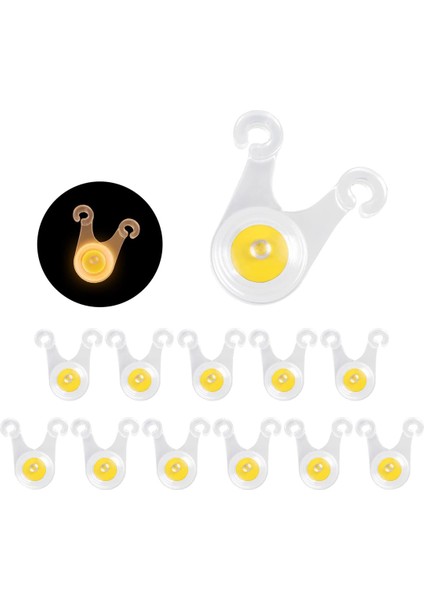 12 Pcs Kamp Halat LED Işık, Bisiklet Işıkları Su Geçirmez Işıklar Konuştu, Açık Dekoratif Fener Sarı (Yurt Dışından)