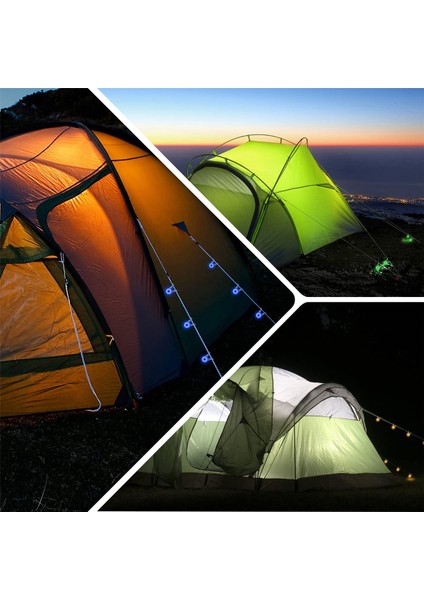 12 Pcs Kamp Halat LED Işık, Bisiklet Işıkları Su Geçirmez Işıklar Konuştu, Açık Dekoratif Fener Sarı (Yurt Dışından)