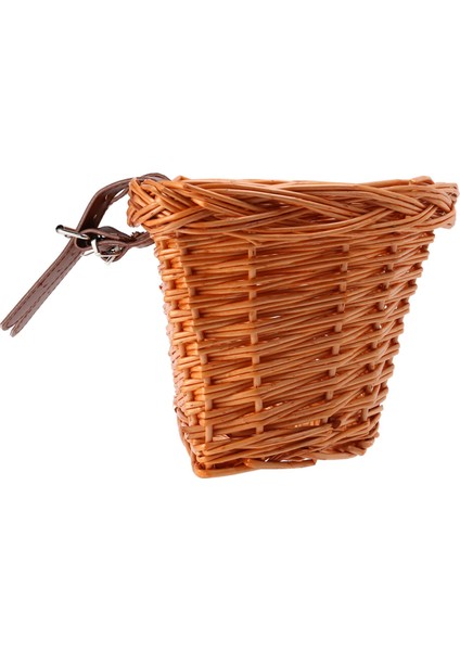 Hasır Bisiklet Sepeti Çocuk Bisiklet Ön Gidon Montaj Sepeti El Dokuma Rattan Depolama Sepeti, S (Bal Rengi) (Yurt Dışından) modelleri