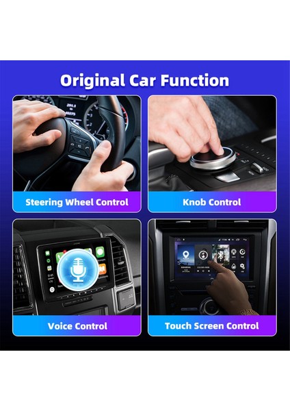 Araba Aı Box 2'si 1 Arada Kablosuz Android Auto Carplay Adaptörü Akıllı Araba Aı Box Araba Kablolu Carplay'den Kablosuz Carplay'e (Yurt Dışından)