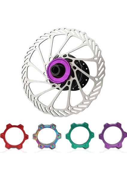 Bisiklet Göbeği Orta Kilidi 6 Delik Adaptörü Dağ Bisikleti Göbeği Orta Kilit Dönüşümü Koltuk 6 Cıvata Rotor Disk Fren, 4 (Yurt Dışından)