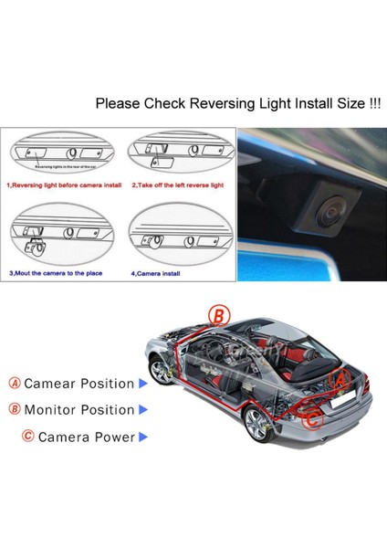 Toyota Prius 2011-2014 Için Yörünge Park Çizgisi ile Araç Arka Görüş Geri Görüş Kamerası Dinamik Geri Vites Kamerası (Yurt Dışından)