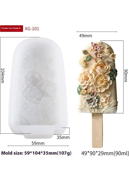 Dondurma Kalıbı Gıda Sınıfı Silikon Ev Yapımı Buz Lolly Öğütücü (Yurt Dışından)